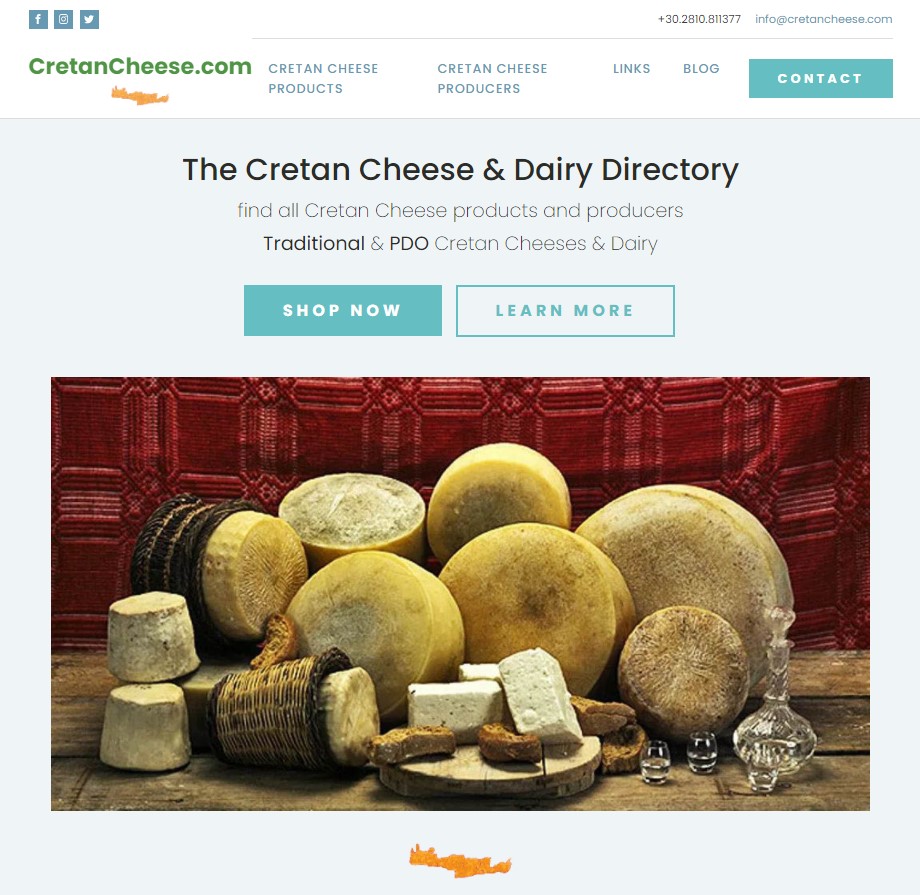 Cretan cheese and dairy products